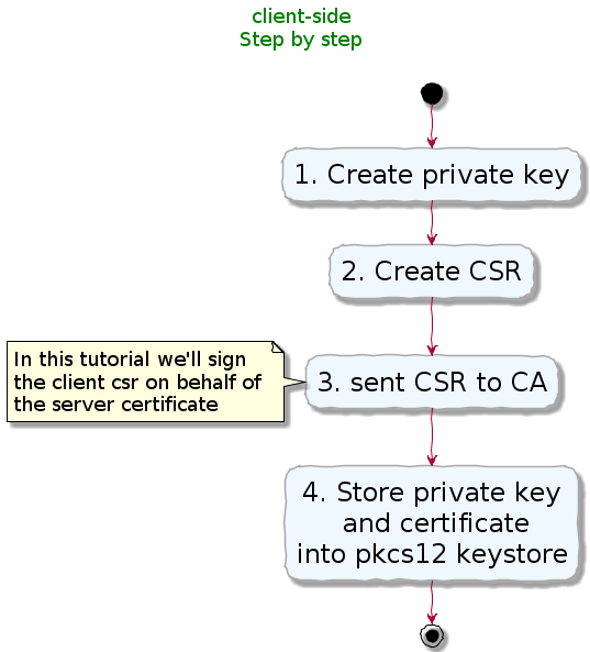 Keytool generate csr with private key