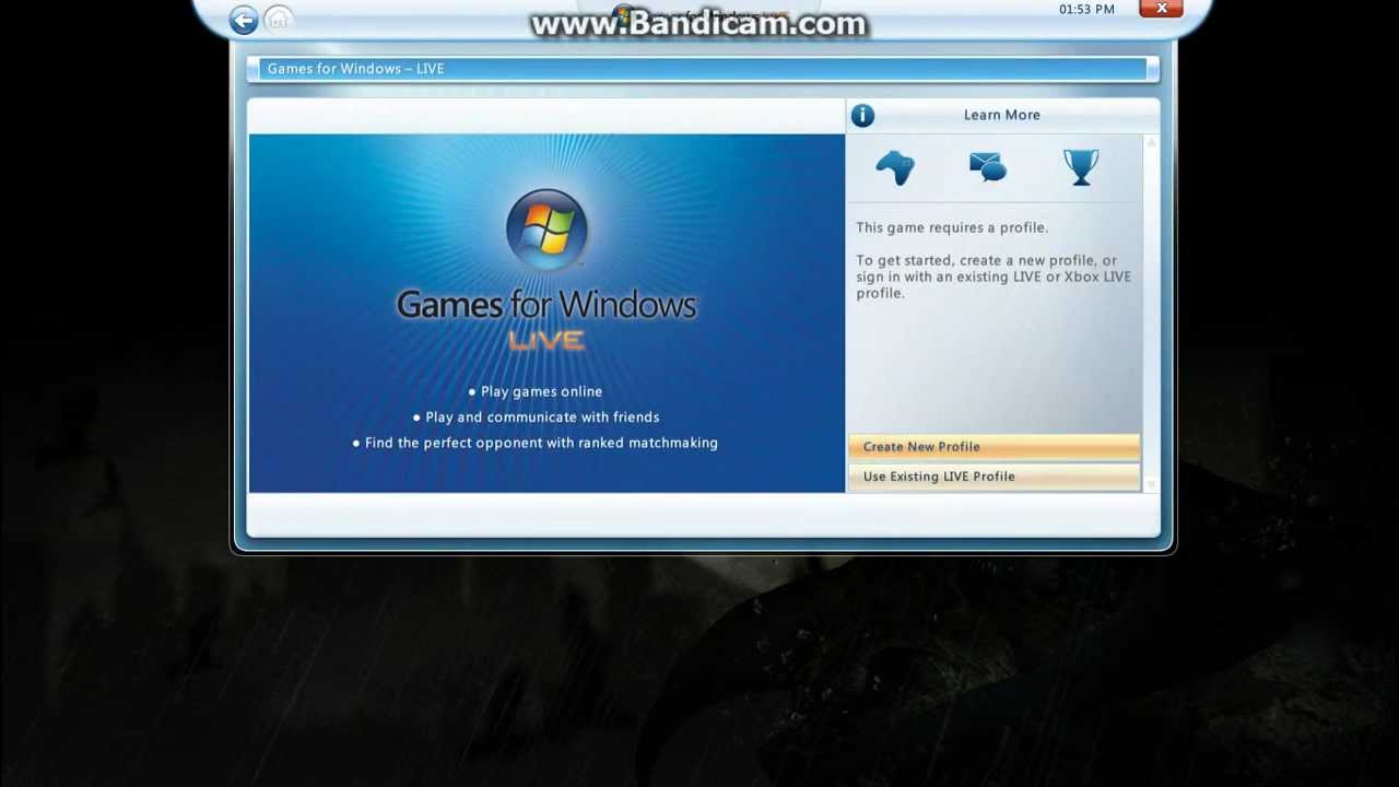Games for windows live client