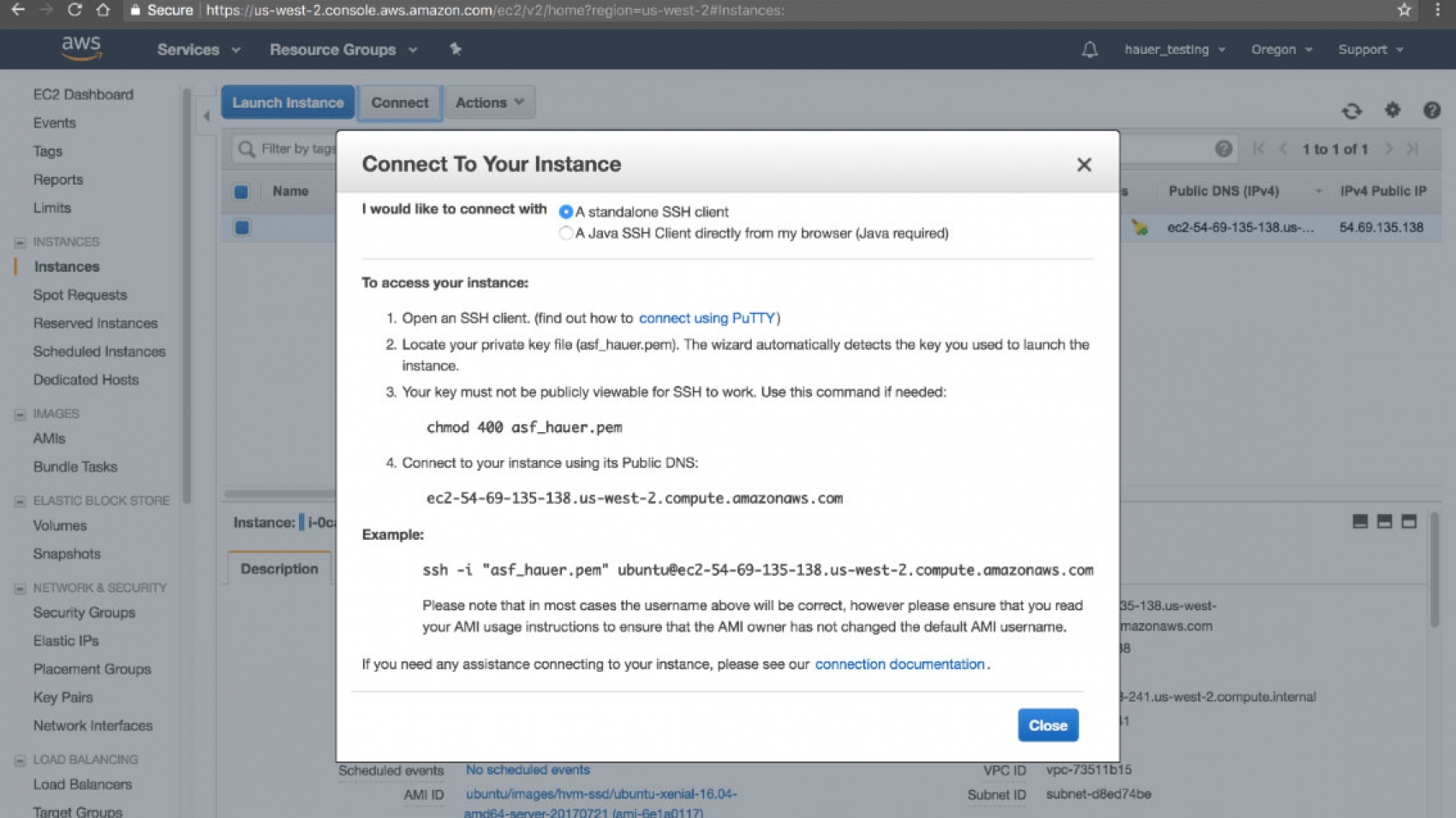 Generate new key to access ec2 instance server