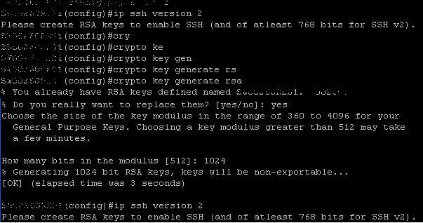 Crypto Key Generate Rsa Cisco Switch