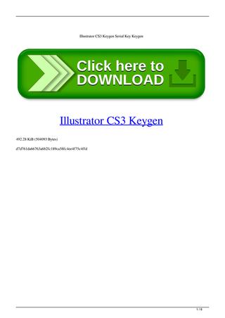 Illustrator cs3 keygen activation